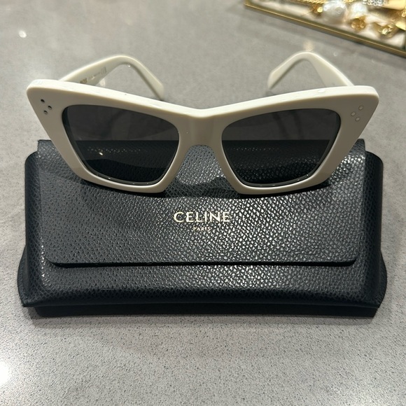 Celine Cat-eye Sunglasses in White - Picture 1 of 3